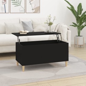 Mesa de centro madera contrachapada negro 90x44,5x45