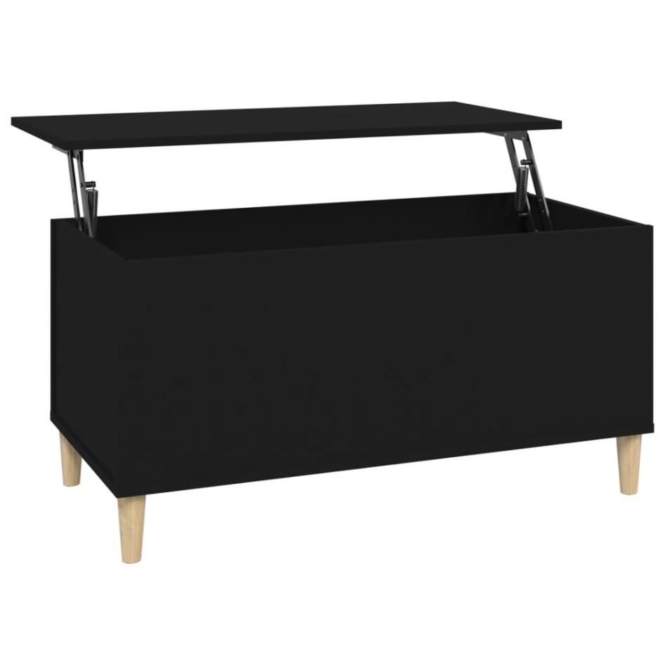 Mesa de centro madera contrachapada negro 90x44,5x45