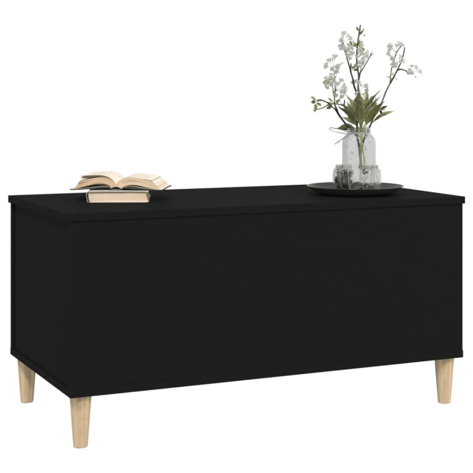 Mesa de centro madera contrachapada negro 90x44,5x45