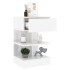 Mesita de noche madera contrachapada blanco brillo 40x35x65