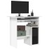 Escritorio de madera contrachapada blanco brillo 80x45x74