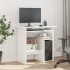 Escritorio de madera contrachapada blanco brillo 80x45x74