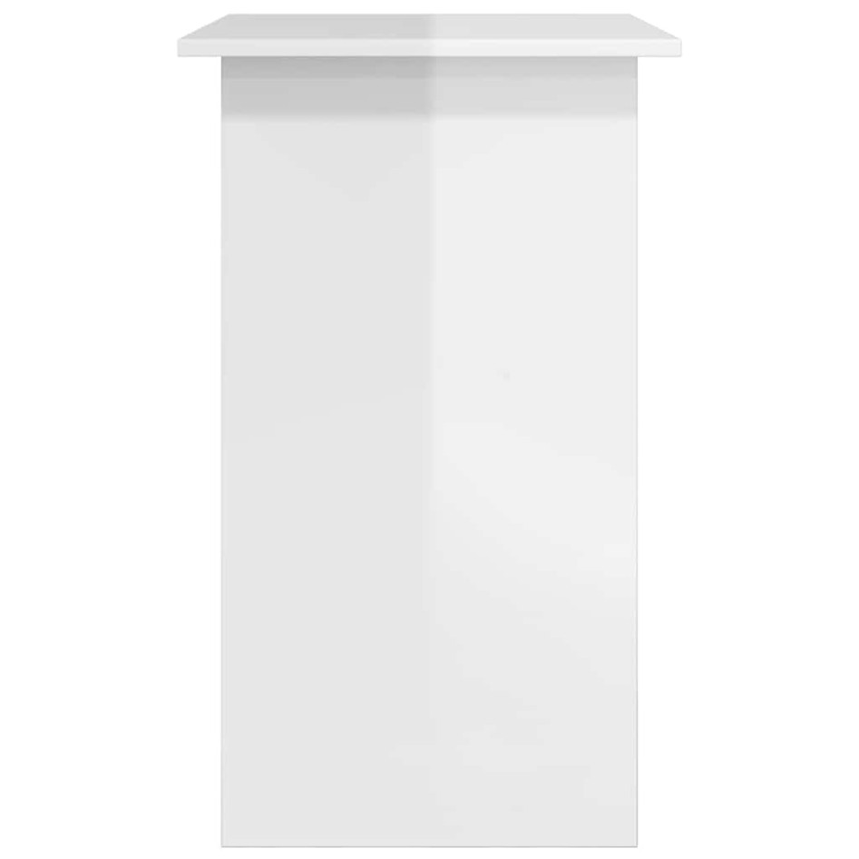 Escritorio de madera contrachapada blanco brillo 80x45x74