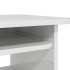 Escritorio de madera contrachapada blanco brillo 80x45x74