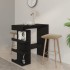 Mesa bar estante almacenaje contrachapada negro 100x50x101,5