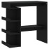 Mesa bar estante almacenaje contrachapada negro 100x50x101,5