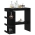 Mesa bar estante almacenaje contrachapada negro 100x50x101,5