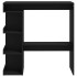 Mesa bar estante almacenaje contrachapada negro 100x50x101,5