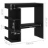 Mesa bar estante almacenaje contrachapada negro 100x50x101,5