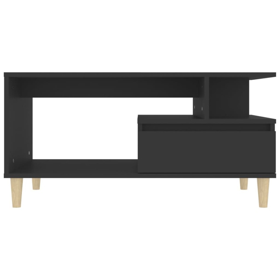 Mesa de centro madera contrachapada negro 90x49x45