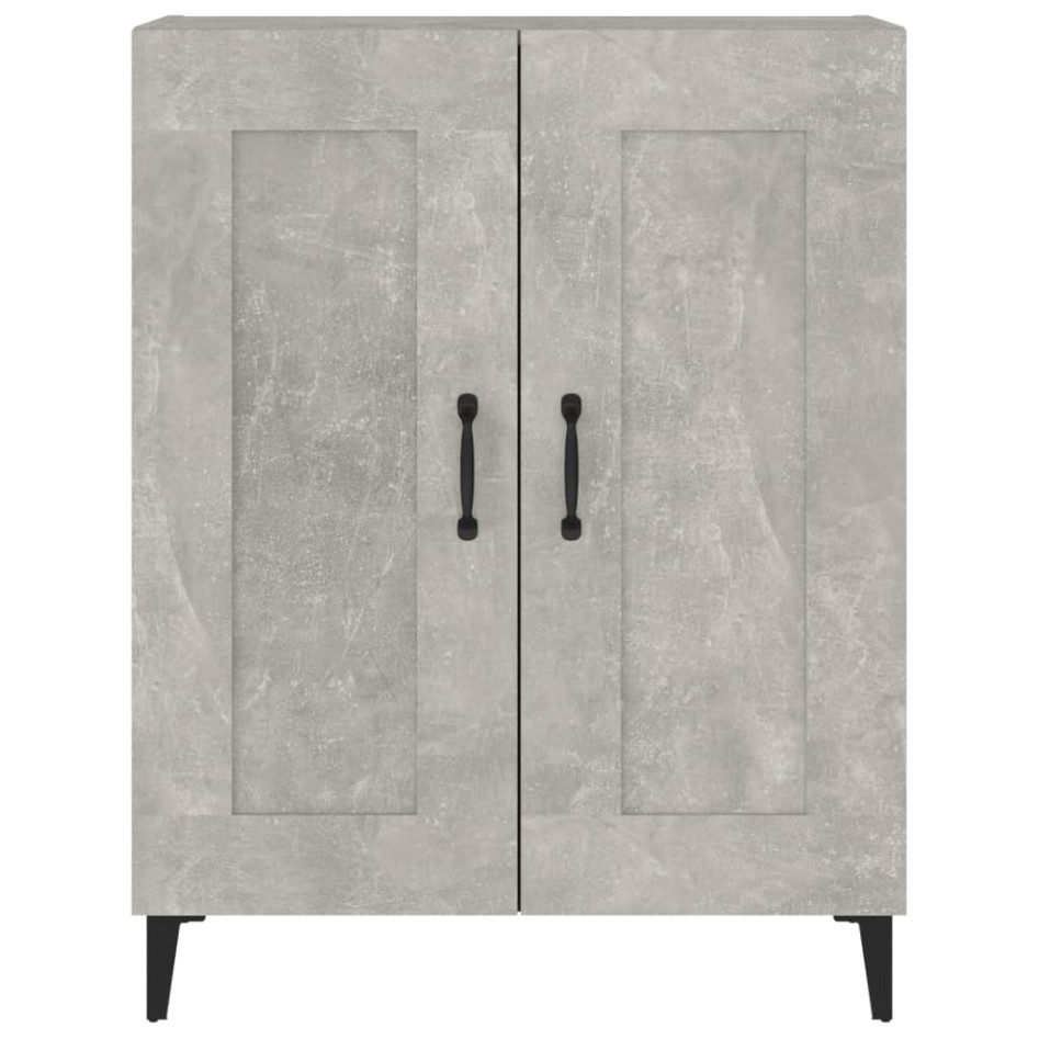 Aparador de madera contrachapada gris hormigón 69,5x34x90