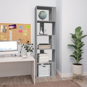 Estantería de madera contrachapada gris Sonoma 45x24x160