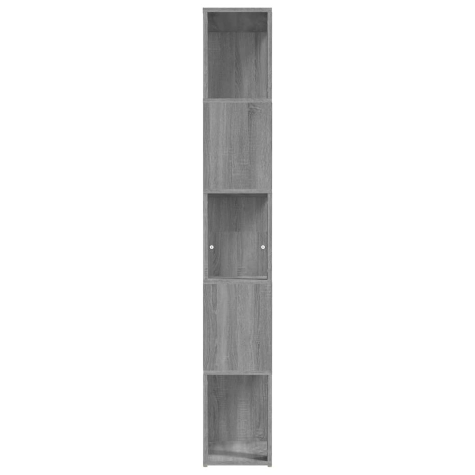 Estantería de madera contrachapada gris Sonoma 45x24x160