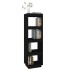 Estantería/divisor espacios madera de pino negro 40x35x135