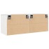 Armarios de pared 2 uds madera maciza pino blanco 45x30x35