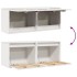 Armarios de pared 2 uds madera maciza pino blanco 45x30x35