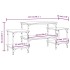 Mueble para TV madera contrachapada roble ahumado 117x35x52