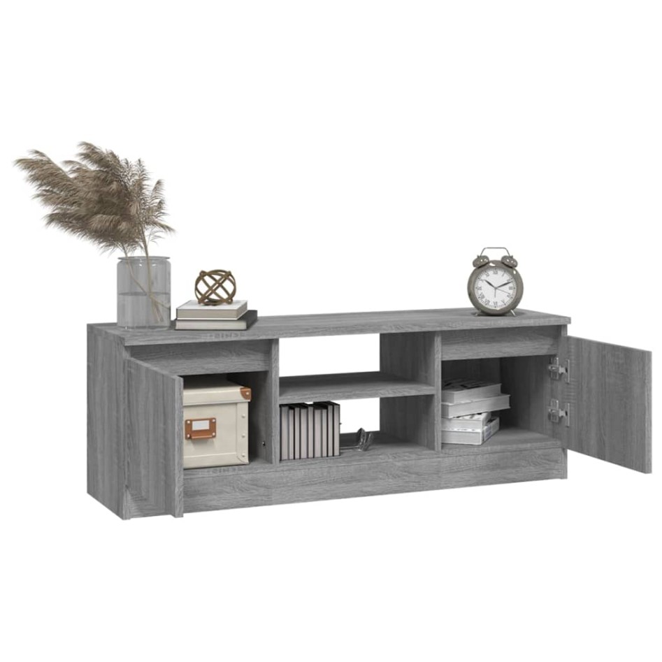Mueble de TV con puerta gris Sonoma 102x30x36