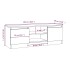 Mueble de TV con puerta gris Sonoma 102x30x36