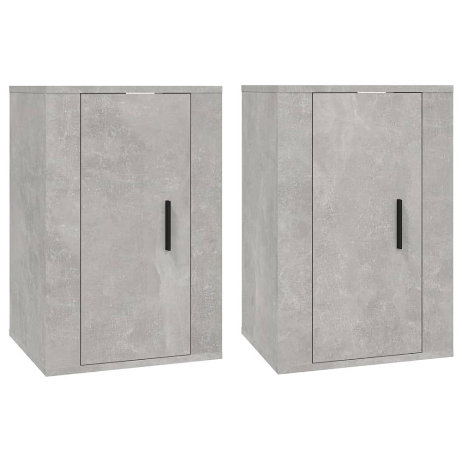Muebles para TV de pared 2 uds gris hormigón 40x34,5x60