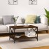 Mesa de centro madera y hierro roble marrón 80x50x45