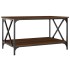 Mesa de centro madera y hierro roble marrón 80x50x45