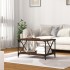 Mesa de centro madera y hierro roble marrón 80x50x45