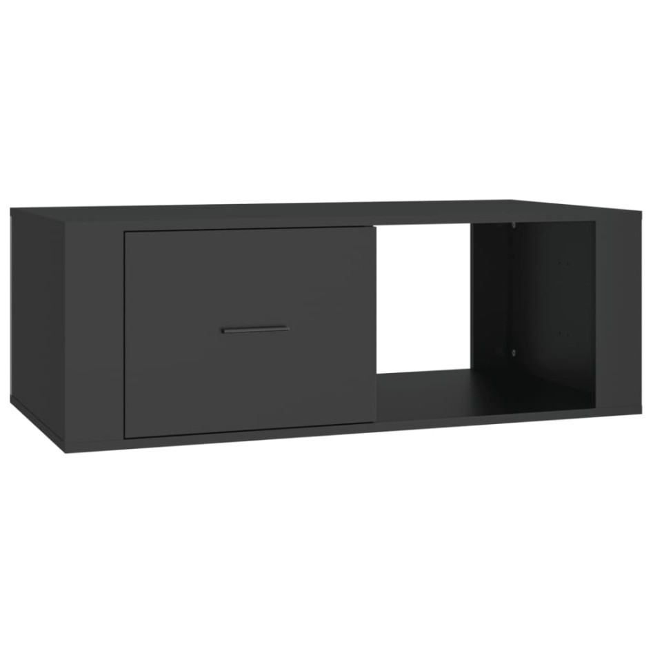 Mesa de centro madera contrachapada negro 100x50,5x35