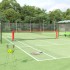 Red de tenis poliéster negro y rojo 500x100x87