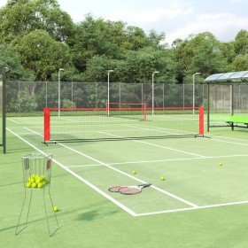 Red de tenis poliéster negro y rojo 500x100x87