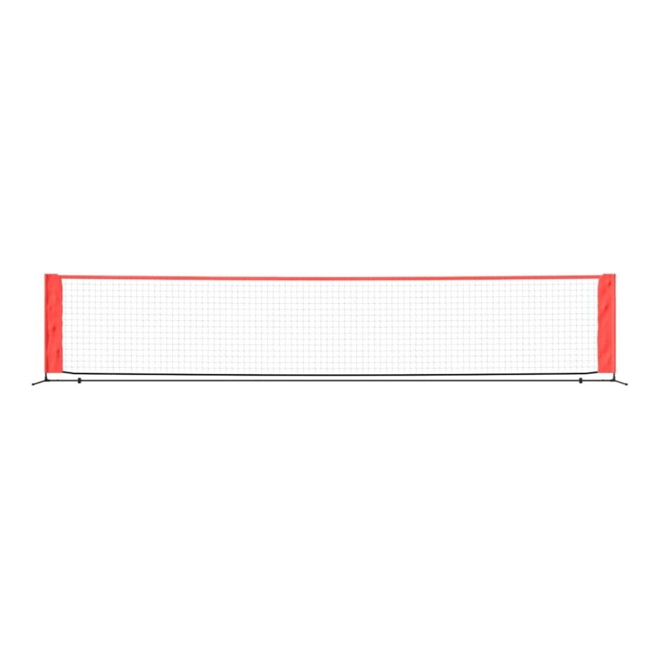 Red de tenis poliéster negro y rojo 500x100x87