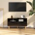 Mueble de TV madera de ingeniería negro brillo 90x40x48,5