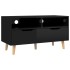 Mueble de TV madera de ingeniería negro brillo 90x40x48,5