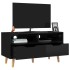 Mueble de TV madera de ingeniería negro brillo 90x40x48,5