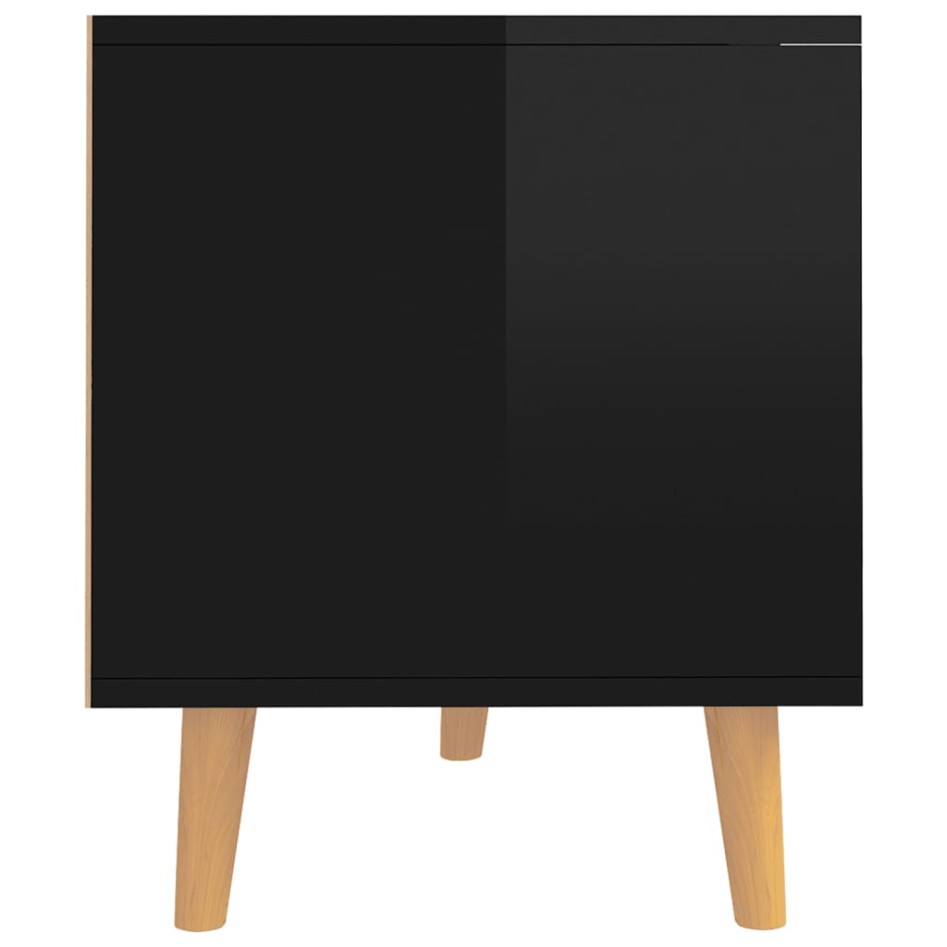Mueble de TV madera de ingeniería negro brillo 90x40x48,5
