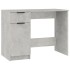 Escritorio de madera contrachapada gris hormigón 100x50x75