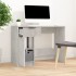 Escritorio de madera contrachapada gris hormigón 100x50x75