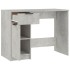 Escritorio de madera contrachapada gris hormigón 100x50x75