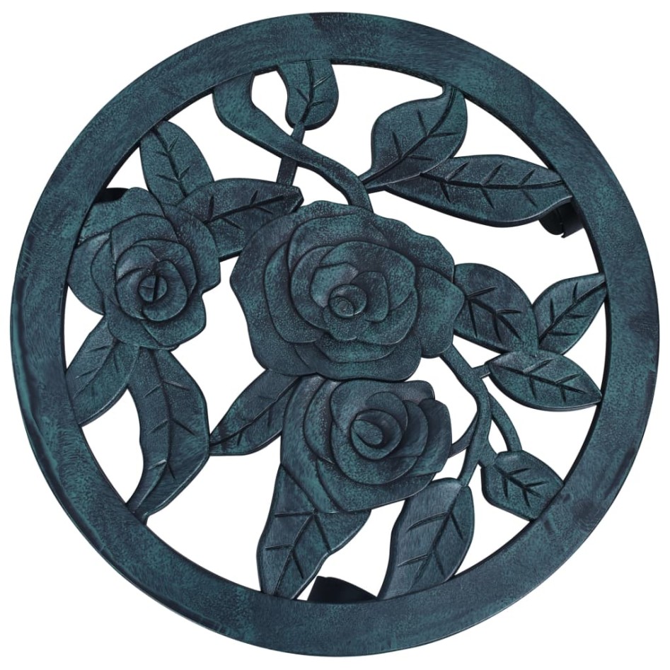 Soporte con ruedas para plantas 6 unidades plástico verde 38