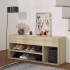 Banco zapatero madera contrachapada roble Sonoma 105x30x45