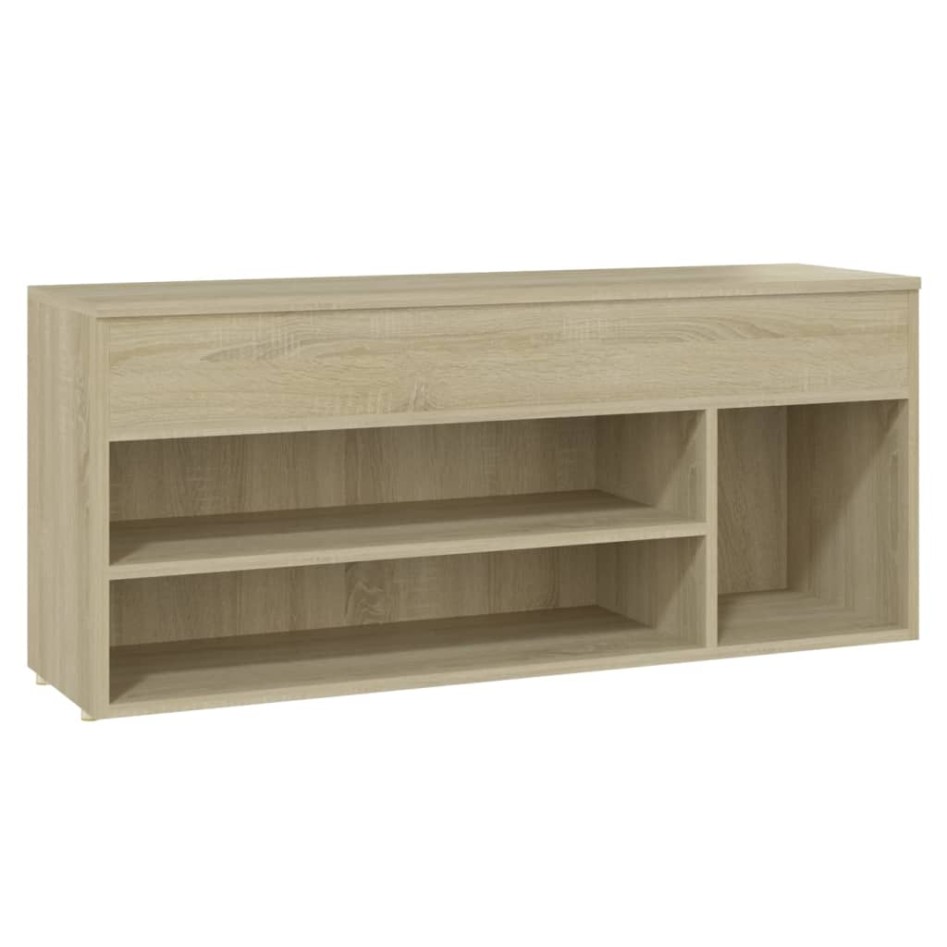 Banco zapatero madera contrachapada roble Sonoma 105x30x45