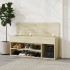 Banco zapatero madera contrachapada roble Sonoma 105x30x45