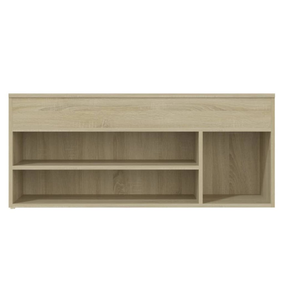 Banco zapatero madera contrachapada roble Sonoma 105x30x45