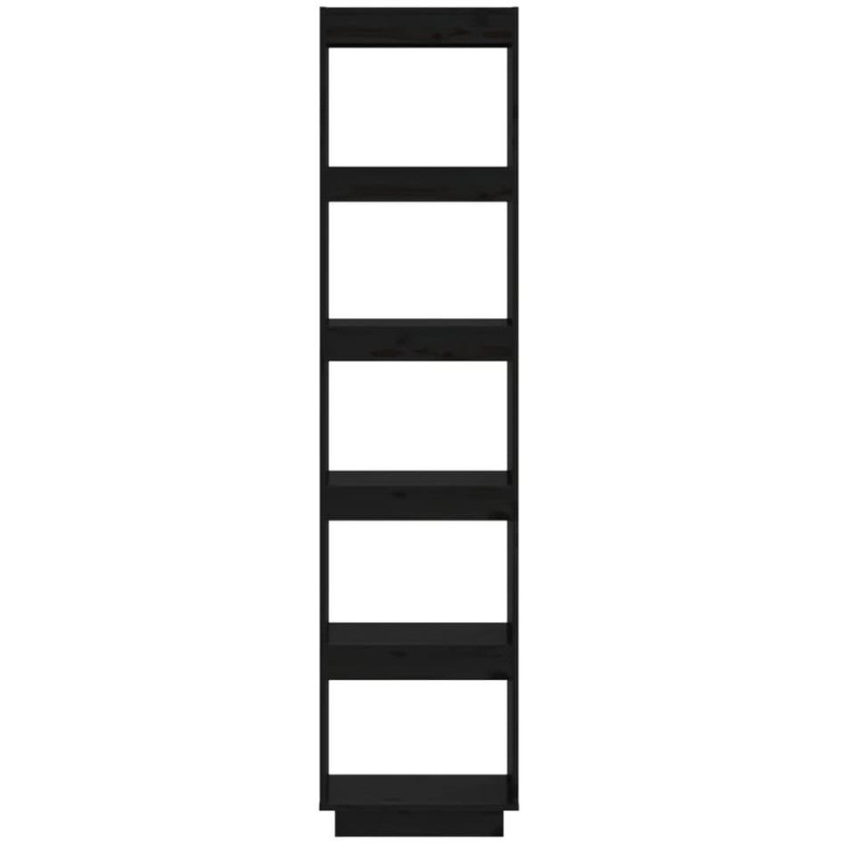 Estantería/divisor de espacios madera pino negro 40x35x167