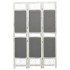 Biombo divisor de 3 paneles de tela gris 105x165