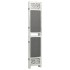 Biombo divisor de 3 paneles de tela gris 105x165