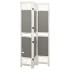 Biombo divisor de 3 paneles de tela gris 105x165