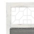 Biombo divisor de 3 paneles de tela gris 105x165
