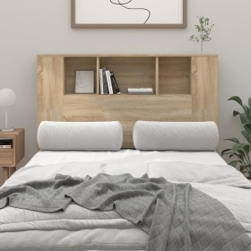 Mueble cabecero color roble Sonoma 120x18,5x102,5