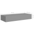 Estantes de pared con cajón 2 uds MDF gris 60x23,5x10